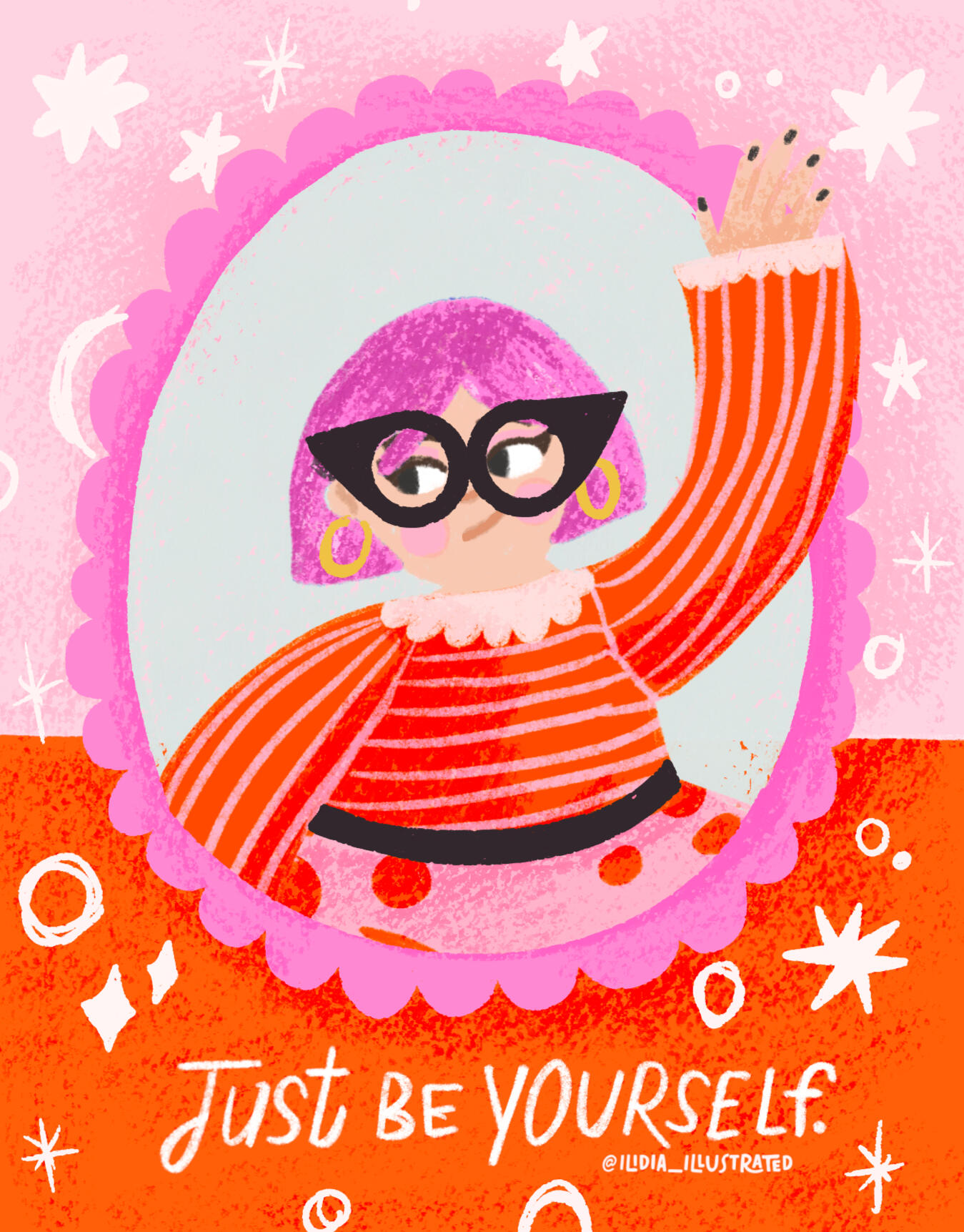 Strawberries and flowers with the text "unclench your jaw"